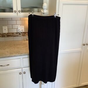 Linden Hill Black Maxi Knit Skirt XLarge Vintage XL Pull On